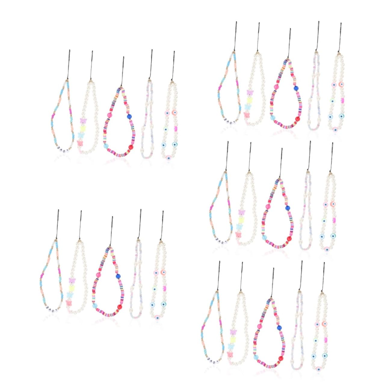 Housoutil Correas Para Teléfonos Móviles Colgante Tamishome Encantos Respiradero Acollador Decoración Pulseras De Teléfono Con Cuentas Cordones De Teléfono Con Cuentas