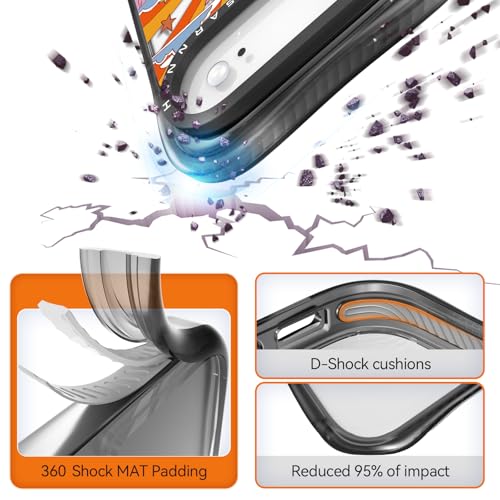 Coque iPhone Air 6,6 pouces Rosarnnah noire antichoc Magsafe