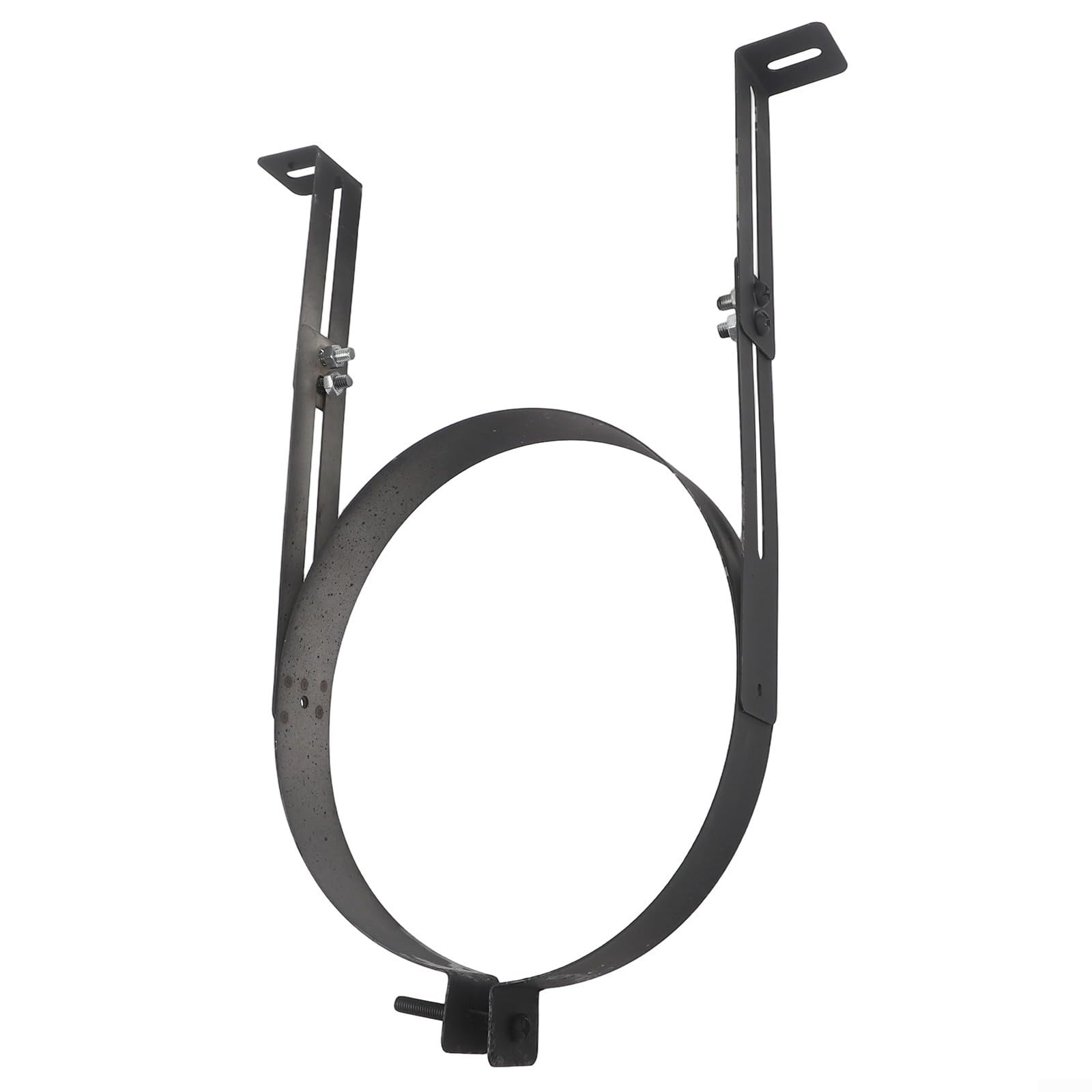 Black Stainless Steel Adjustable Wall Mount Chimney Pipe Bracket, 6 Inch / 150mm Stove Flue Pipe Fixing Support Holder Clip(20cm/7.87in)