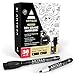 ARTEZA Magnetic Dry Erase Markers with Eraser, Pack of 36 (with Fine Tip), Black Color with Low-Odor Ink, Whiteboard Pens is perfect for School, Office, or Home