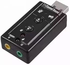 PLACA DE SOM USB PARA P2 PC ADAPTADOR AUDIO 7.1