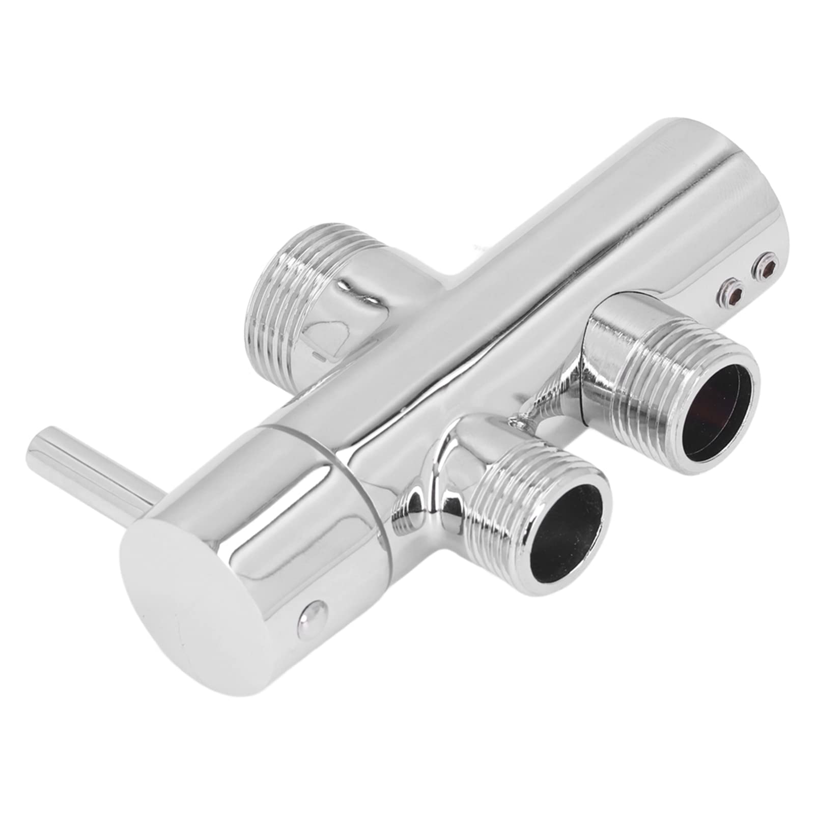 Válvula Desviadora de Ducha de 3 Vías, G1/2 Desviador de Brazo de Ducha Conector en T a Prueba de Fugas Válvula Desviadora de Ducha de Latón para Baño