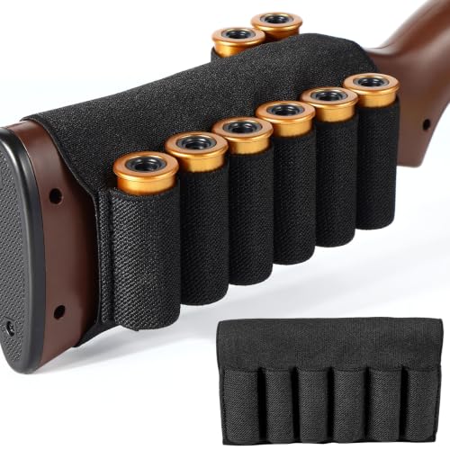 8 Round Tactical Shotgun Shell Holder, 12/20 Gauge Ammo Shotgun Buttstock Shell Holder, Shotgun Accessories for Hunting