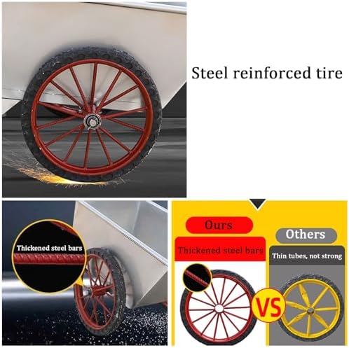 Heavy-Duty Stainless Steel Garden Cart - Versatile Utility Wagon for Easy Transport, Perfect for Gardening, Beach Trips, Shopping, Camping & Outdoor Adventures