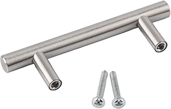 Maçaneta Da Porta Do Armário, Barra T De Aço Inoxidável De 100 Mm, Puxador Da Gaveta Do Armário Da Cozinha, Maçaneta Da Porta, Maçaneta Do Armário De Níquel Escovado Para Gaveta Do Armário