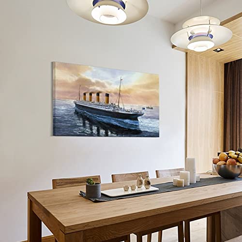 Ship Of Dreams Titanic Shipposter Canvas Wall Art Picture Home Decor Hd Printing Gift24X36Inch(60X90Cm) #TOP2