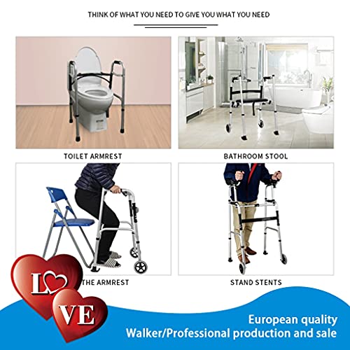 Andador de lujo vertical de aleación de aluminio plateado con soporte de 400 lb 2