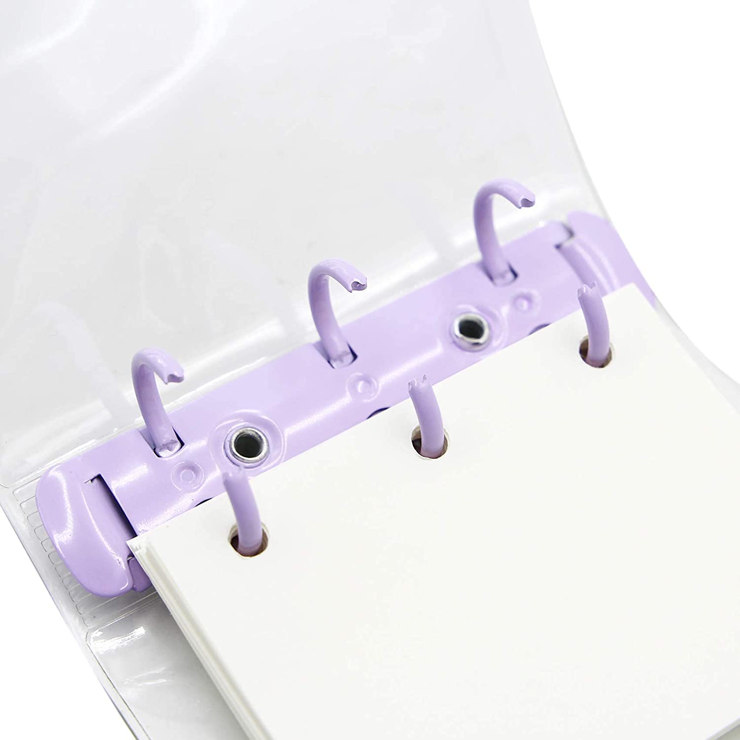 Creative Cute Transparent 3 Ring Mini Loose-leaf Hand Book Student Portable Notebook Ring Binder Kawaii School Supplies