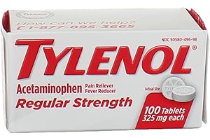 Tylenol Regular Strength Pain Reliever, 325 mg, 100 Count