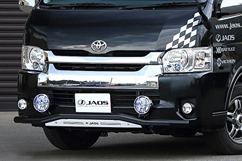ジャオス(JAOS) JAOS フロントスキッドバー ブラック/ブラスト ワイド3~4型 ハイエース 200系 FRONT SKID BAR(BLACK/SHOT BLASTING) HIACE 10 (WIDE-BODY) 【年式: 10.07-】 【適