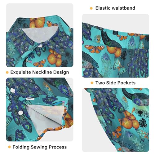 Image of visesunny Boys 2 Pieces T-shirts and Shorts Floral Tops & Shorts Summer Outfits 3-10 Years Clothes