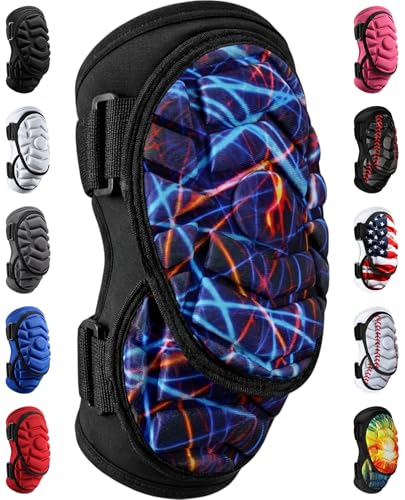Exxact Sports Defender Plus Baseball Elbow Guard Youth & Adult, Batters Softball Elbow Guard Baseball with Adjustable Straps - (Lazer, Youth)