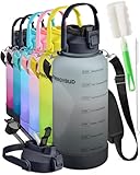 bidon bpa free Durabilité comme aucun autre : fabriquée en plastique Tritan de qualité alimentaire, notre bouteille d'eau de motivation est développée avec une qualité robuste sans aucun facteur nocif pour une sécurité supérieure (sans BPA, BPS et DEHP) et des années d'utilisation fiable.