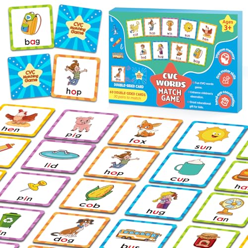 Memory Game, CVC Word Games Kindergarten, Memory Games for Kids
