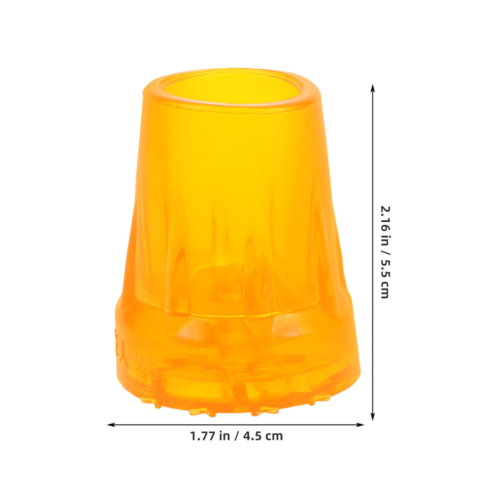 Ipetboom 6pcs Walking Cane Tip and Crutch Tip Base Replacement Rubber Cane Tips Non-Slip Feet Cushion for Canes Walking Sticks Walkers Orange