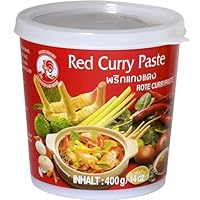 Cock Currypaste rot, mittelscharf, authentisch thailändisch Kochen, natürliche Zutaten, vegan, halal und glutenfrei (1 x 400 g)