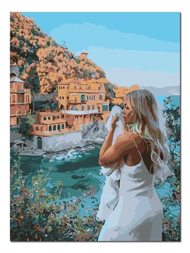 Peinture par numéros débutant sans savoir dessiner toile mer