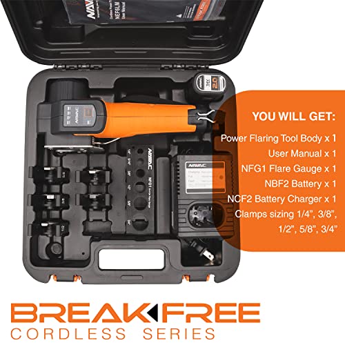 Navac Nef6Lm Breakfree® Power Flaring Tool, 3/4" Max Od, W/ Flare Gauge #TOP5