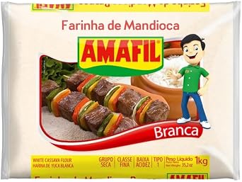 Brazilian White Cassava Flour 500g | Farinha de Mandioca Branca | Harina de Yuca Blanca | Gluten Free White Cassava Flour