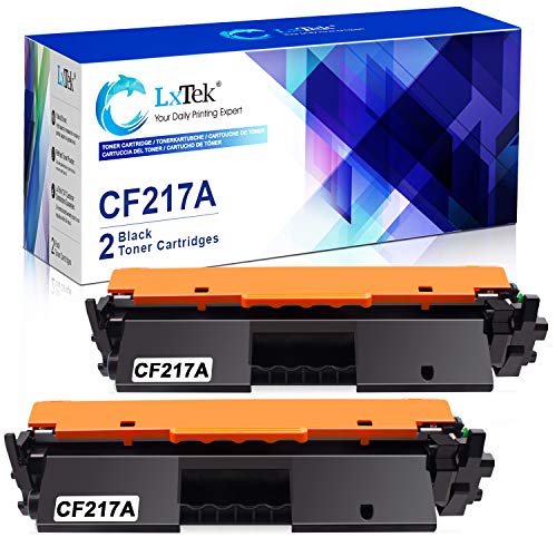 LxTek Compatible Reemplazo para HP CF217A 17A Cartuchos de tóner para HP Laserjet Pro M102a M102W HP Laserjet Pro MFP M130fw M130nw M130fn M130a (2 Negro, con Chip)