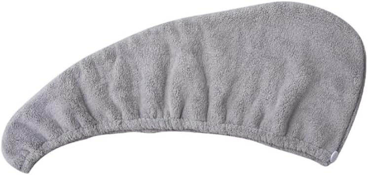 HBJWOV Coral Velvet Hair-Drying Towel Bath Cap Thickening Soft Dry Hair Cap Towel(Black)