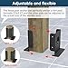 4x4 Adjustable Wood Fence Pergola Post Base Brackets - Heavy Duty Black Post Anchor Base Support Kit