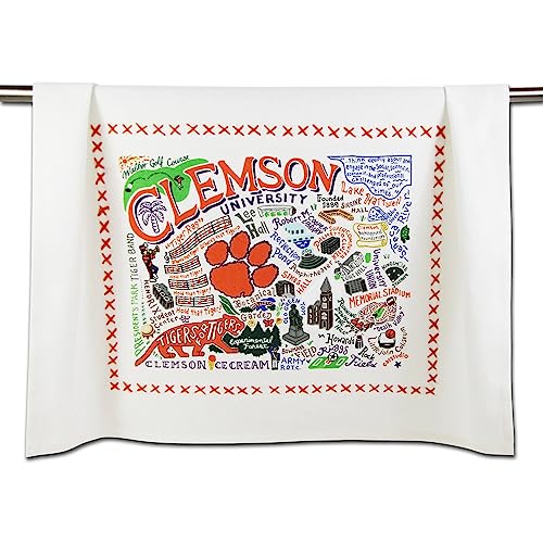 Catstudio Dish Towel, Clemson University Tigers Hand Towel - Collegiate Kitchen Towels for Clemson Fans - Perfect Graduation Gift, Gift for Students, Parents and Alums