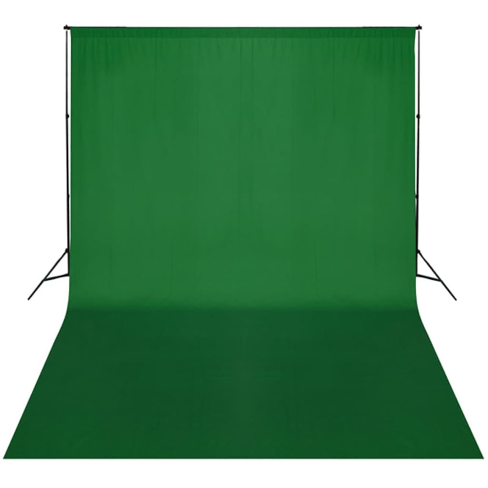 Kit Portafondali con Fondale Verde 300x300cm Sfondo Chroma Key