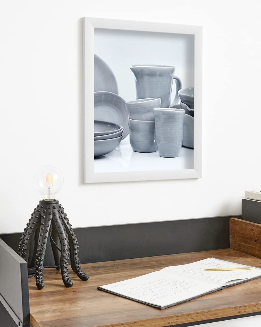 VO Design Alva Premium Bilderrahmen 80x100 cm Weiß Matt Rückwand Weiß Kunstglas Klar Farb und Größenwahl