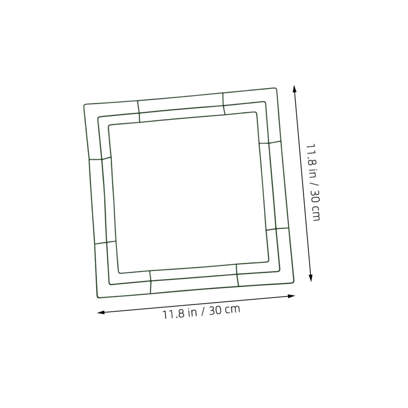 HOMOCONO Square Wreath Frame Metal for Crafts Floral Arrangements Wreath Rack for Decor for Celebrations Seasonal Decorations
