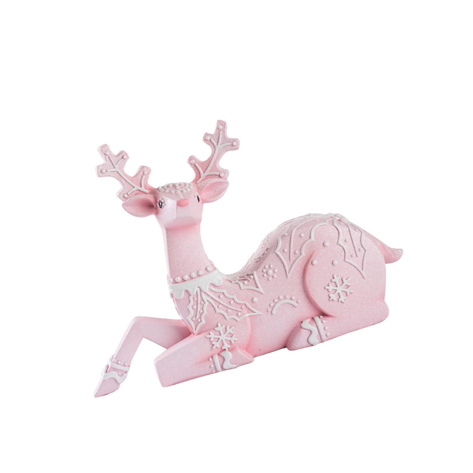 Jazuaiao Reindeer Sculpture Christmas Themed Deer Decoration for Mantels Shelf Desktop Display Home or Christmas Decoration