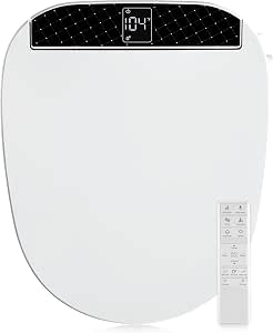 Combier CMA210DS-B Heated Bidet Toilet Seat with Turbo Wash and Wireless Remote (Round)