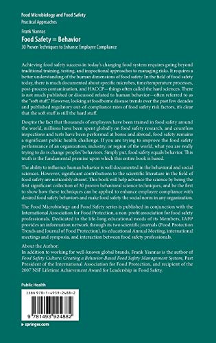 Food Safety = Behavior: 30 Proven Techniques to Enhance Employee Compliance