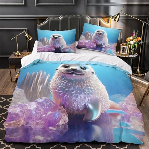 Housse de couette phoque 140x200 le cadeau idéal pour Noël - 2