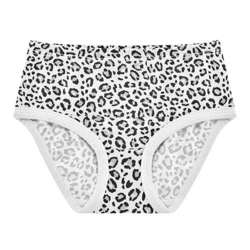 Joisal Black Gray Leopard Print White Cute Panties Girl Toddler Underwear Floral Cotton Artistic Briefs Undies Kids 2t