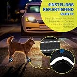 Weesiber Hundeschuhe Pfotenschutz, 4 Stück atmungsaktive Hunde Schuhe mit Rutschfester Sohle und reflektierendem Klettverschluss, Outdoor rutschfeste Hundestiefel für kleine Hunde (Grau, Größe 1)