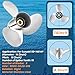 VRIWOY 13 1/4×17 14×19 Stainless Steel Outboard Propeller fit Suzuki 50-140HP Engines,15 Spline Tooth RH Boat Prop (14×19 OEM NO.58100-90J10-019)