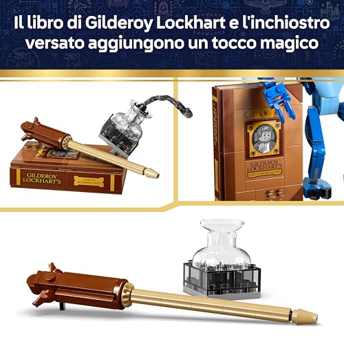 Harry Potter Folletto della Cornovaglia Giocattolo - Action Figure Decorativa per Cameretta o Scrivania con Libro e Bacchetta di Gilderoy Lockhart - Regalo per Bambine e Bambini da 8 Anni - 76461 - Lego - Immagine 3