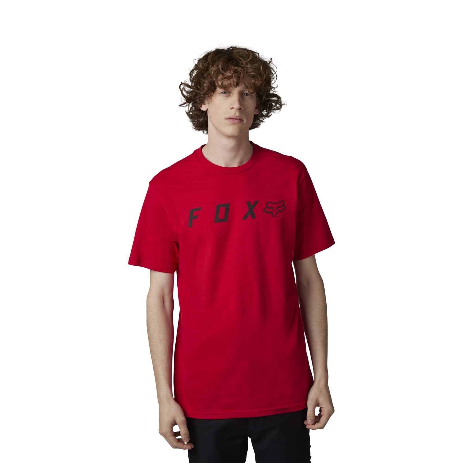 Fox Racing Men's Absolute Short Sleeve Premium TEE, Flame Red, Medium