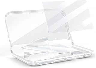 New 3DS LL 対応 クリアハードケース 高清 PET フィルム2枚付き 保護カバー スクラッチ防止 ※旧型3DS LLには非対応