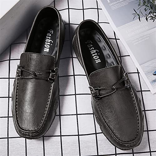 Mens Loafers Flat Heel Slip On Driving Loafers Leather Lightweight Resistant Flexible Fashion Wedding Slip On3