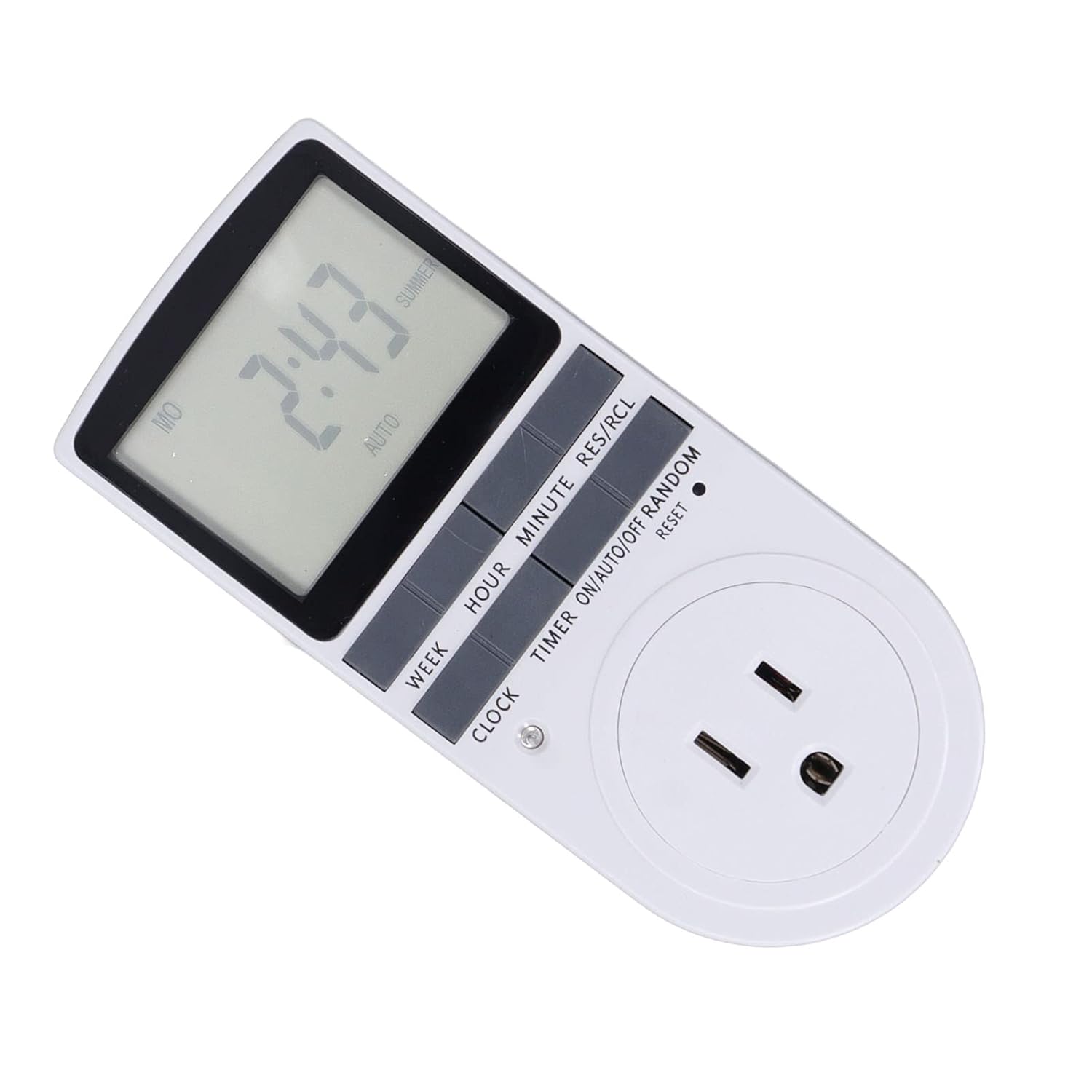 Timer Outlet Digital Clever Power Saving Flame Retardant Energy Socket for Residence, 839 (US Plug 120V)