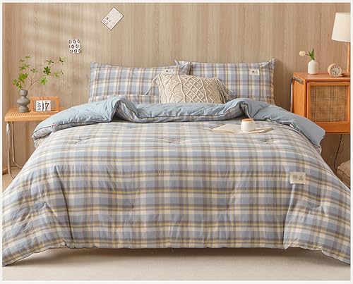 Edredón antialérgico, 100 % algodón, edredón grueso y cálido, manta de cama suave de alta calidad, ropa de cama de lujo, 220 x 240 cm