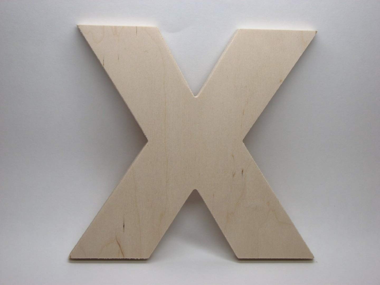 8" Wooden Letter X - Arial Font | Unfinished Baltic Birch Wood | 8 Inch Tall