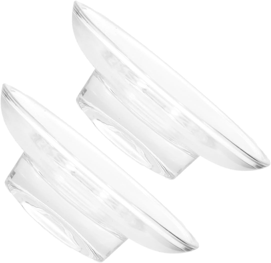 Glass Soap Dish Set 2pcs Round Soap Bar Holder with Non-Slip Base for Bathroom Sink and Kitchen Countertop Use