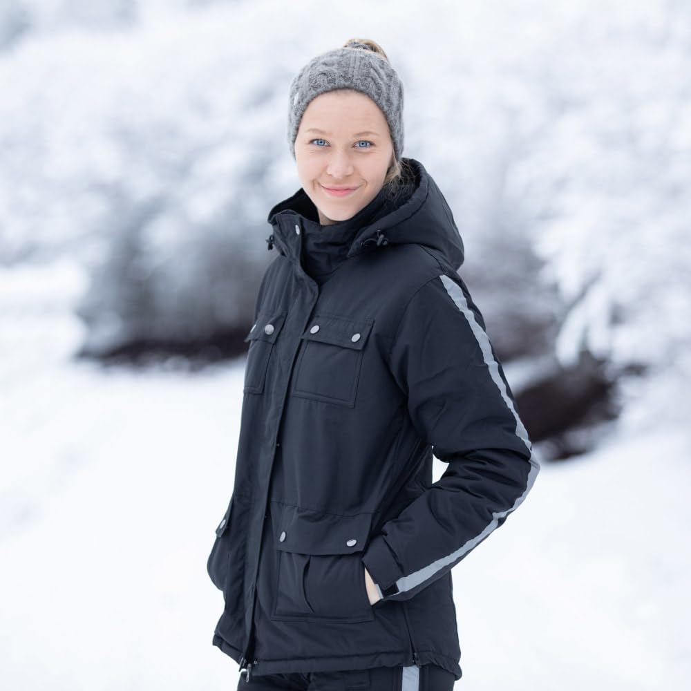 HORZE Chaqueta WinterRider, Negro, 34/36