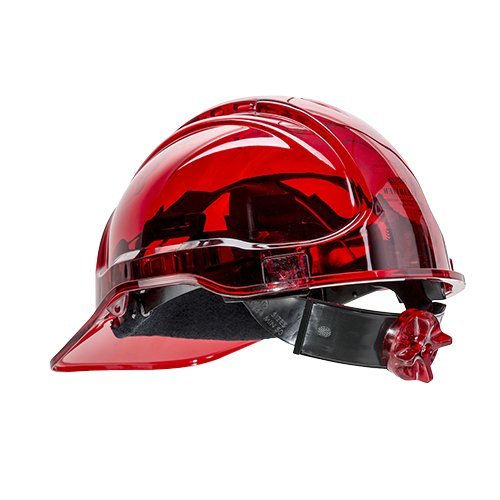 Portwest Pv60 Peak View Lightweight Ratchet Vented Hard Hat Red #TOP2