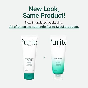 PURITO Bamboo Panthenol Cleanser for Sensitive Skin, 150ml | Mighty Bamboo Face Wash, Gentle Moisturizing Cleanser, Makeup Remover, Vegan & Cruelty-Free