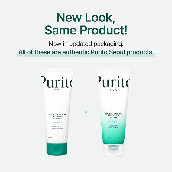 PURITO Mighty Bamboo Panthenol Cleanser, Gentle Face Wash for Moisturizing, Makeup Remover, for Sensitive Skin, Vegan & Cruelty-Free Face Cleanser150ml / 5.07 fl. Oz.