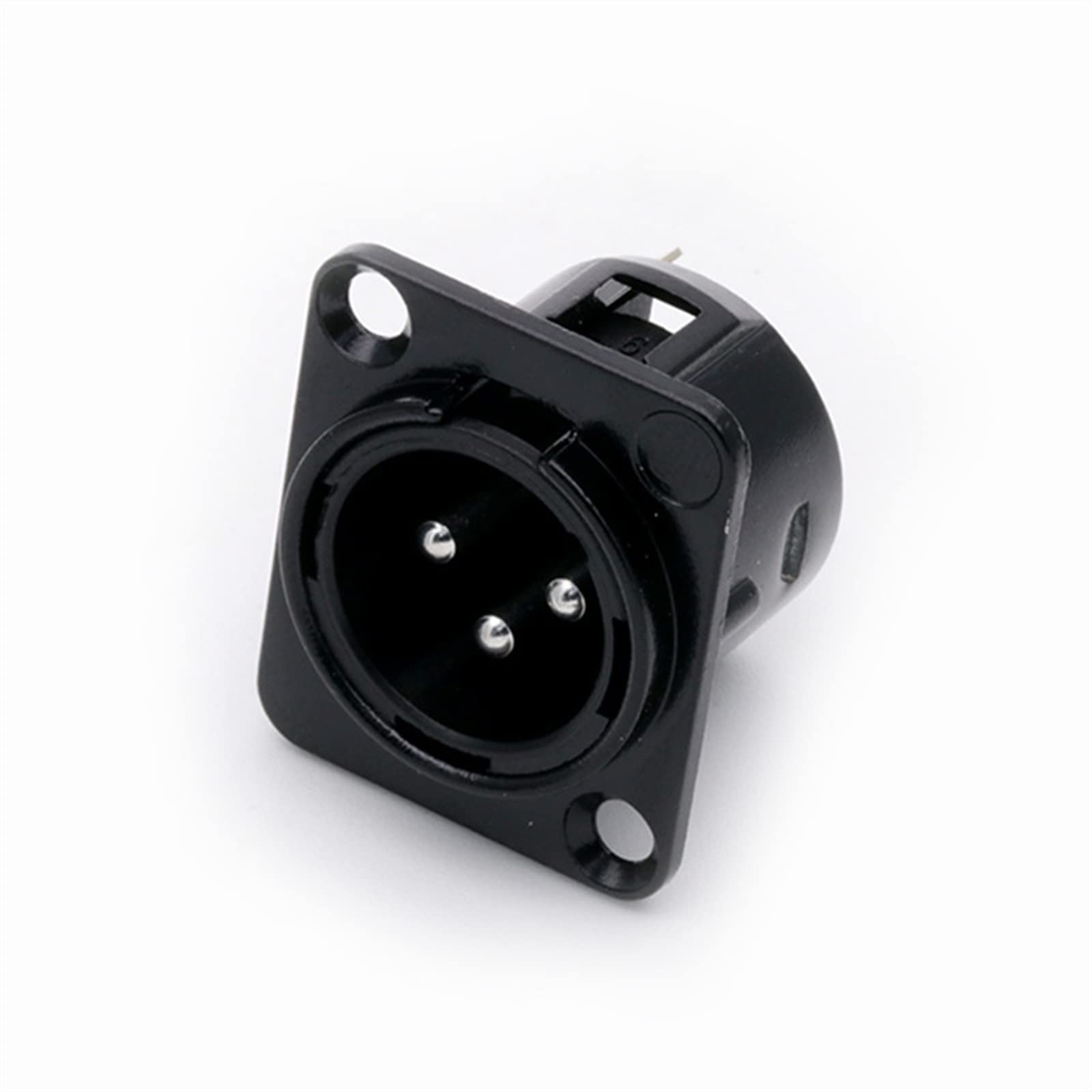 XLR-Buchse, 3-polig, Panelmontage, Metallgehäuse, 3-polig, XLR-Stecker, Chassis, Schwarz, 100 Stück (C1021x100)